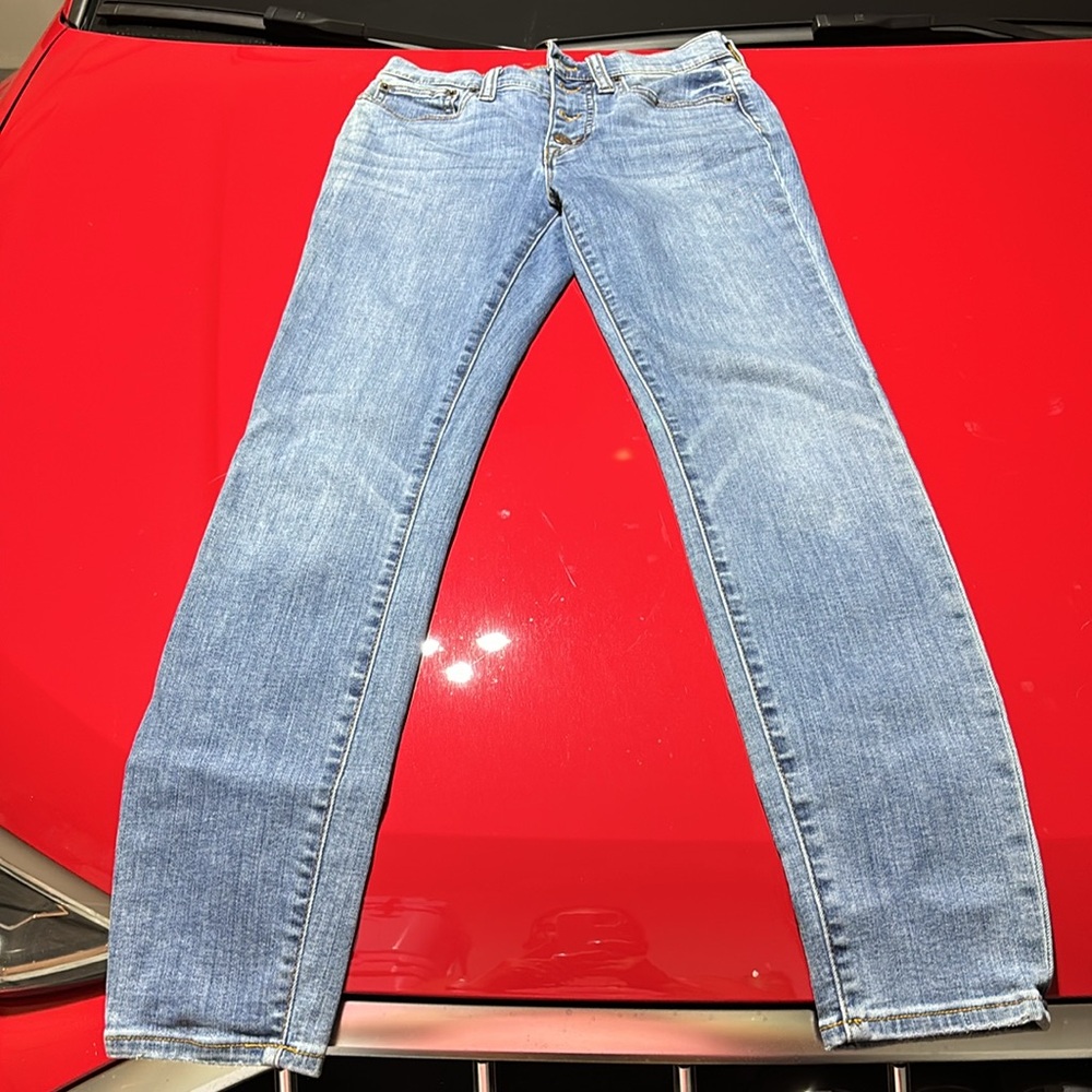 J. Crew 9" High-Rise Toothpick Jean - Buffalo Wash 25 - Picture 3 of 5